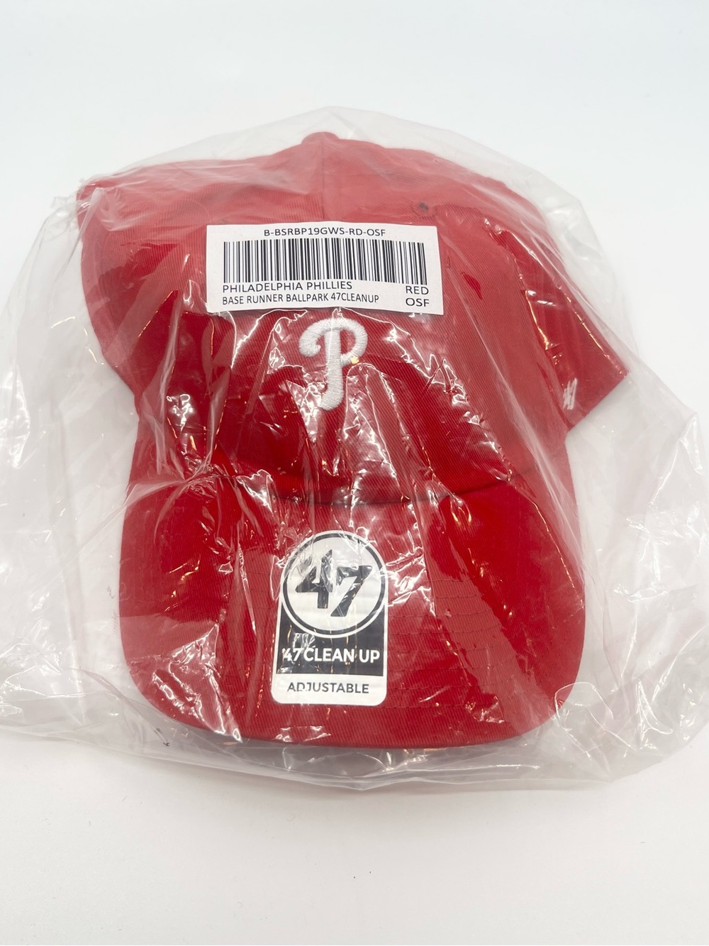 Philadelphia Phillies 47 Brand Clean Up Adustable Hat Cap Red Small Logo *NEW*